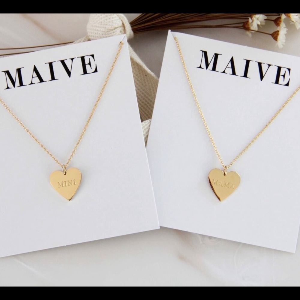 Mama +mini necklace set